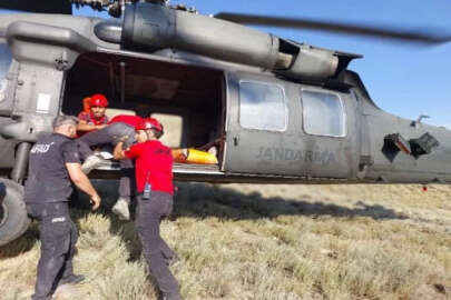 Erzincan’da doğa yürüyüşünde yaralanan vatandaş helikopter ile kurtarıldı