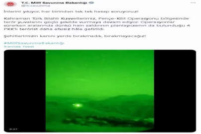 MSB: Pençe-Kilit bölgesinde 4 terörist etkisiz hale getirildi