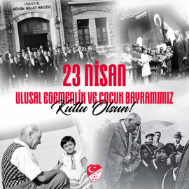 Spor camiasından 23 Nisan Ulusal Egemenlik ve Çocuk Bayramı mesajları