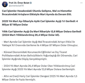 Bakan Bolat: Cari açığın GSYH'deki payı tarihsel ortalamanın altında kalmaya devam edecek