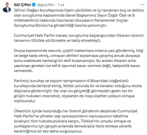 CHP’li Çiftçi’den kurultay soruşturmasına ilişkin açıklama
