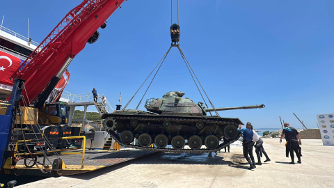 Saros Körfezi'ne tank batırıldı / Ek fotoğraflar