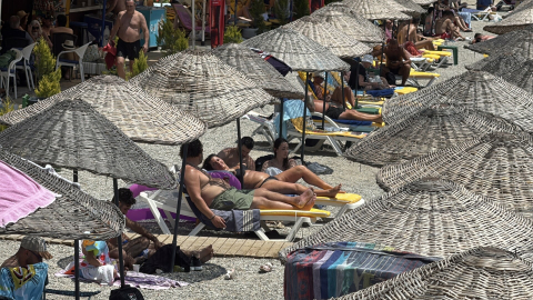 Bodrum sahillerinde bayram yoğunluğu /Video eklendi