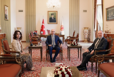 TBMM Başkanı Numan Kurtulmuş, DEM Parti'li Temelli ve Koçyiğit'i kabul etti