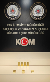 Van'da piyasa değeri 30 milyon TL olan 7 kilo külçe altın ele geçirildi