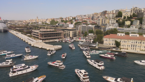 İstanbul- Boğaz'daki turizm yatları Kabotaj Bayramı'nda eylem yaptı
