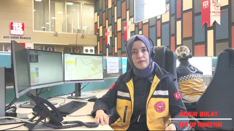 Acil tıp teknisyeni telefonda hayat kurtardı; O anlar çağrı merkezinin kayıtlarına yansıdı