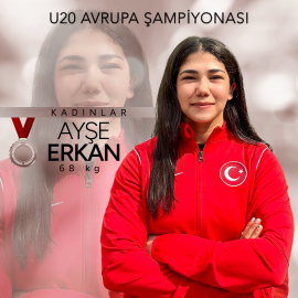 U20 Avrupa Güreş Şampiyonası’nda Ayşe Erkan bronz madalya kazandı
