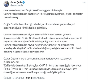 AK Parti'li Çelik: Özgür Özel'in söyledikleri, siyasi cehaletin zirvesi olmuş