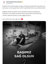 Şehit AKUT gönüllüsü Muharrem Can, HÜRJET'in baş mühendisiydi