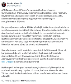 Cevdet Yılmaz: Kalıcı barış ile sonuçlanmasını diliyoruz