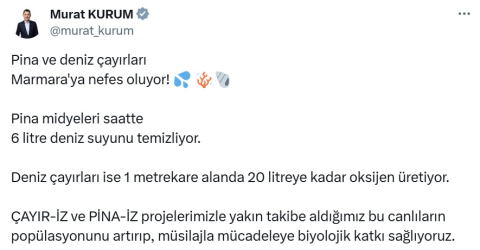 Ankara- Bakan Kurum: Müsilajla mücadeleye biyolojik katkı sağlıyoruz /Video eklendi