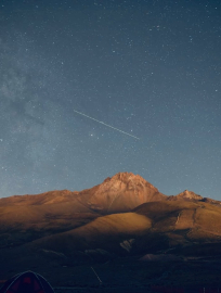 Erciyes'te 2 bin 650 metre yükseklikte meteor yağmuru