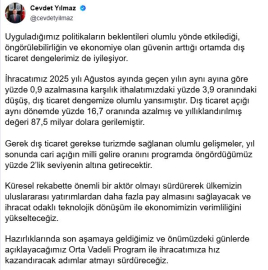 Cevdet Yılmaz: Cari açığın milli gelire oranı yüzde 2'nin altına gelecektir
