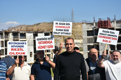 İzmir'de 'kooperatif mağdurları' inşaatın başlamasını istiyor