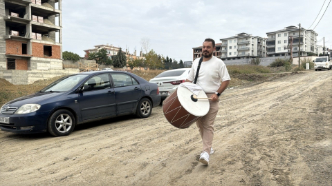 Tekirdağ - Davullu- manili bozuk yol tepkisi /Video eklendi
