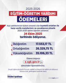 Bakan Işıkhan: Şehitlerimizin evlatlarına 457 milyon lira eğitim ödemesi yapacağız