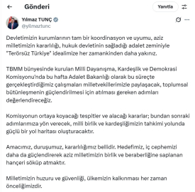 Bakan Tunç: Terörün olmadığı Türkiye, etkinliğini ve gücünü artıracaktır