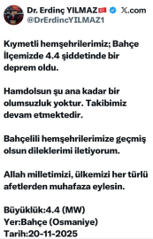 Osmaniye'de 4.4 büyüklüğünde deprem (2)