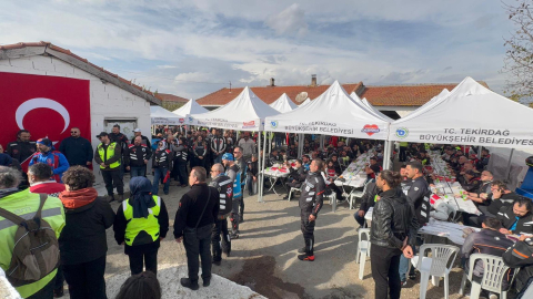 Trakya'daki 500 motosiklet tutkunundan şehit ailesine ziyaret / Ek fotoğraflar