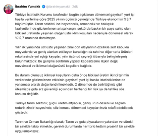 Bakan Yumaklı: Bugün karşılaşılan mevsimsel etkiler geçicidir